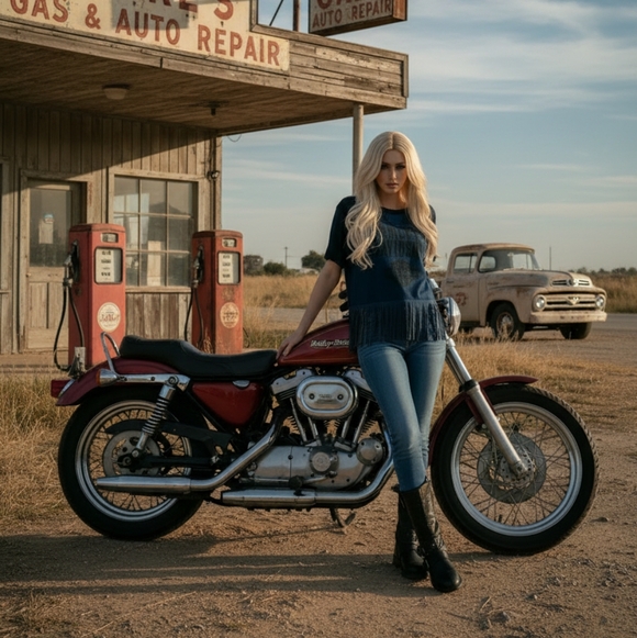 UPCYCLED Harley-Davidson Tee Medium - Picture 2 of 3